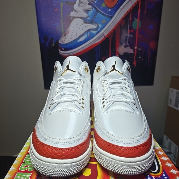 AIR JORDAN 3 RETRO EL VUELO_SUMMIT/GOLD-PINE GREEN I01752-100-SIZE 12 main image 6